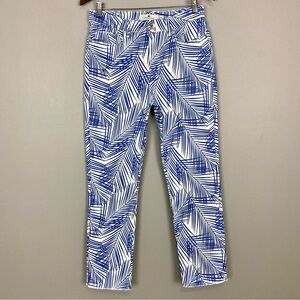 Vineyard Vines Jamie High-Rise Straight Jeans Women’s Size 29 Palm Print Frayed